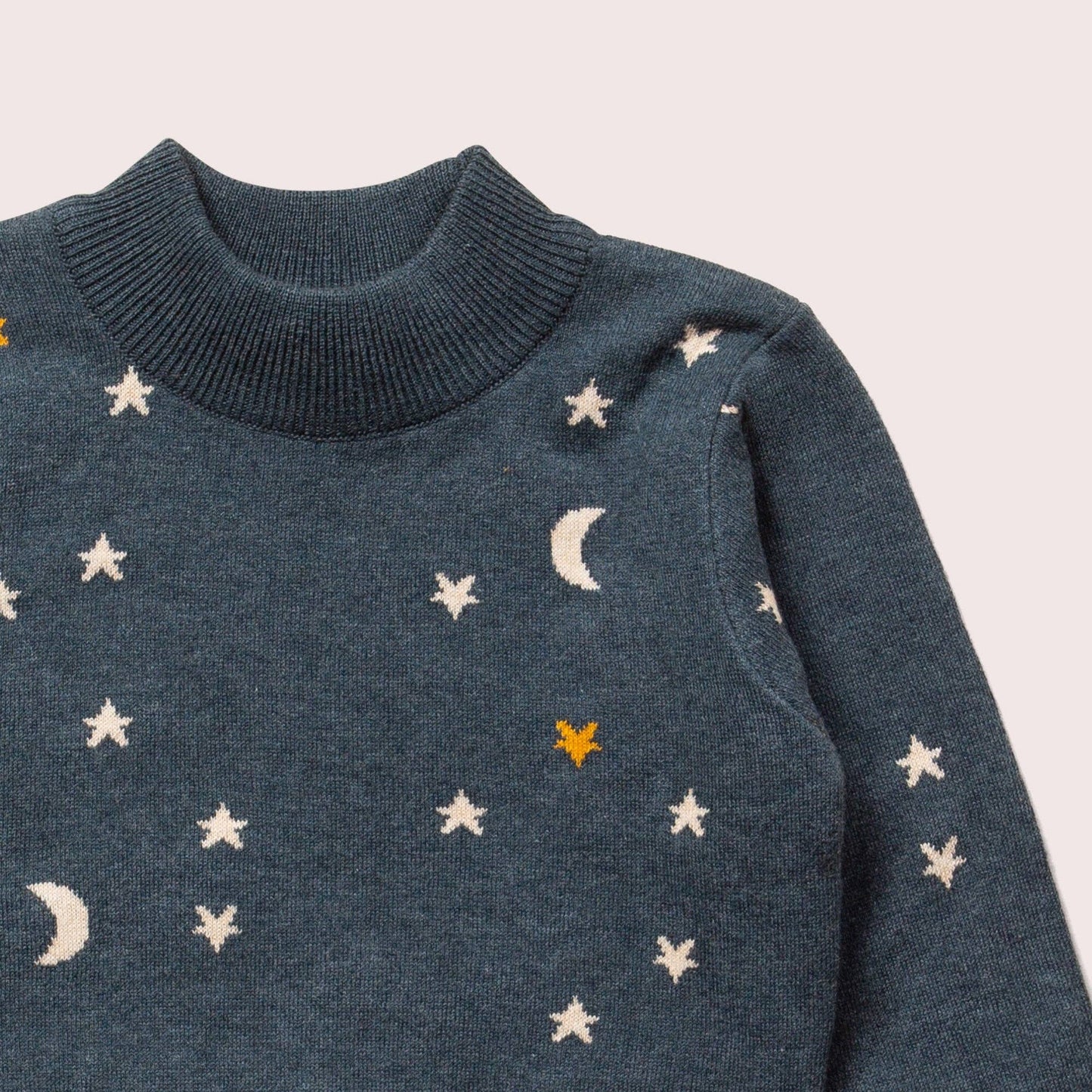 Knitted Sweater - Navy Golden Stars