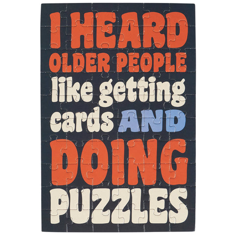 Greeting Card - Doing Puzzles Puzzle