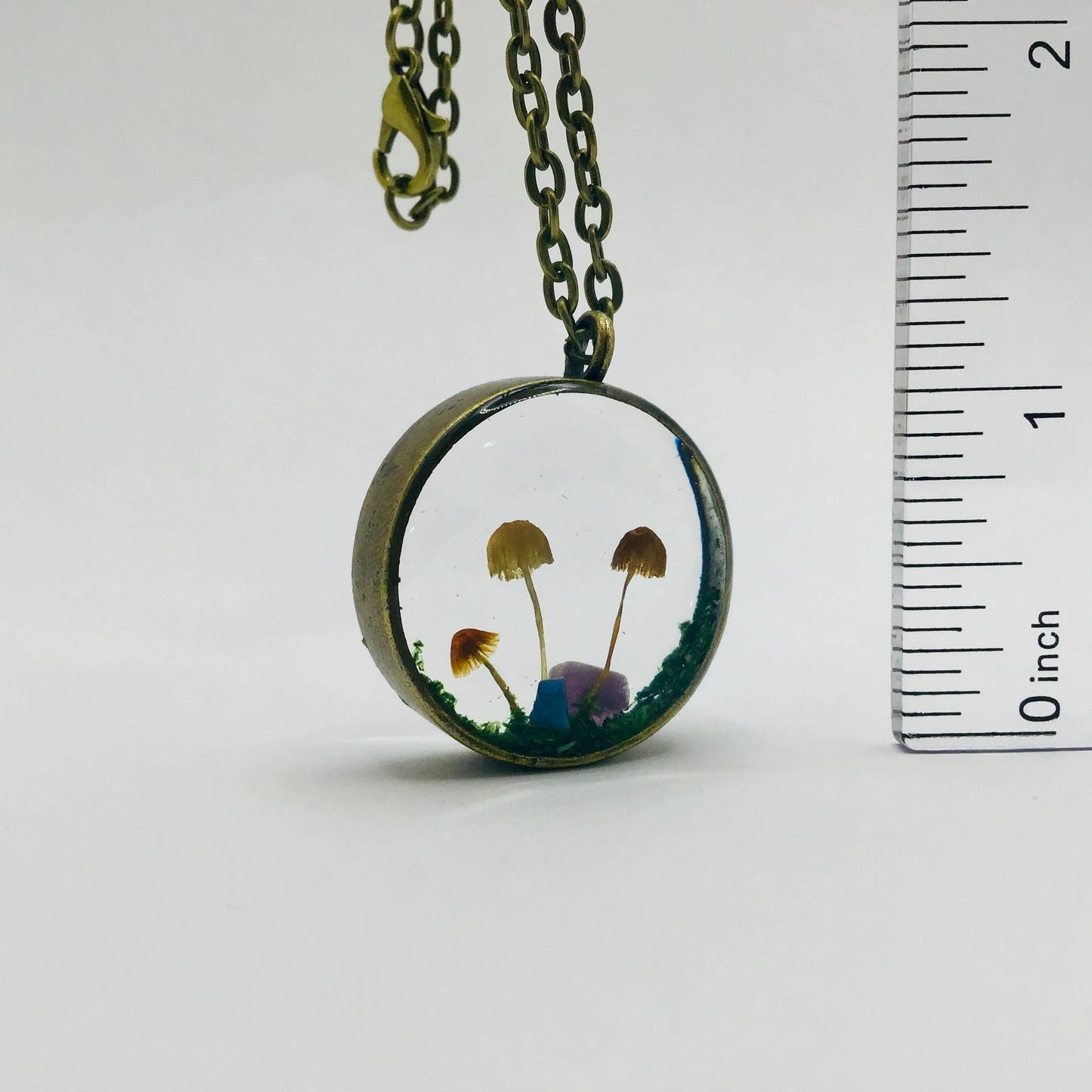 Curiosity Charm Necklace - Real Mushroom Bronze # 4181