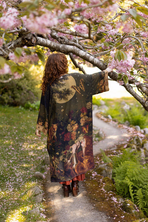Opera Duster Robe - The Messenger with Joan of Arc & Florals