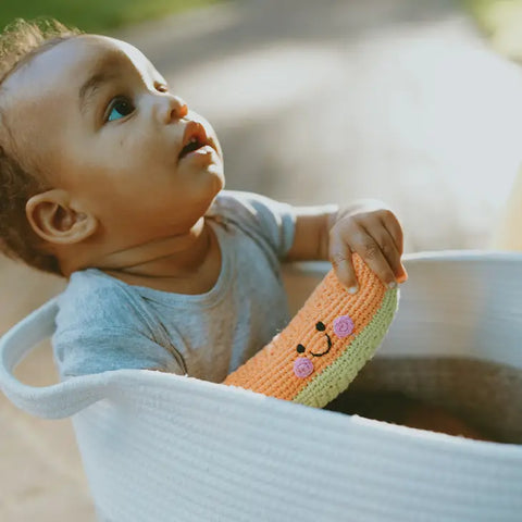 Yarn Rattle - Friendly Melon Slice