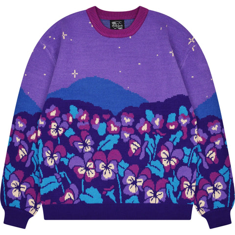 Sweater - Violet Flower