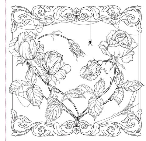 Adult Coloring Book - Goth Garden