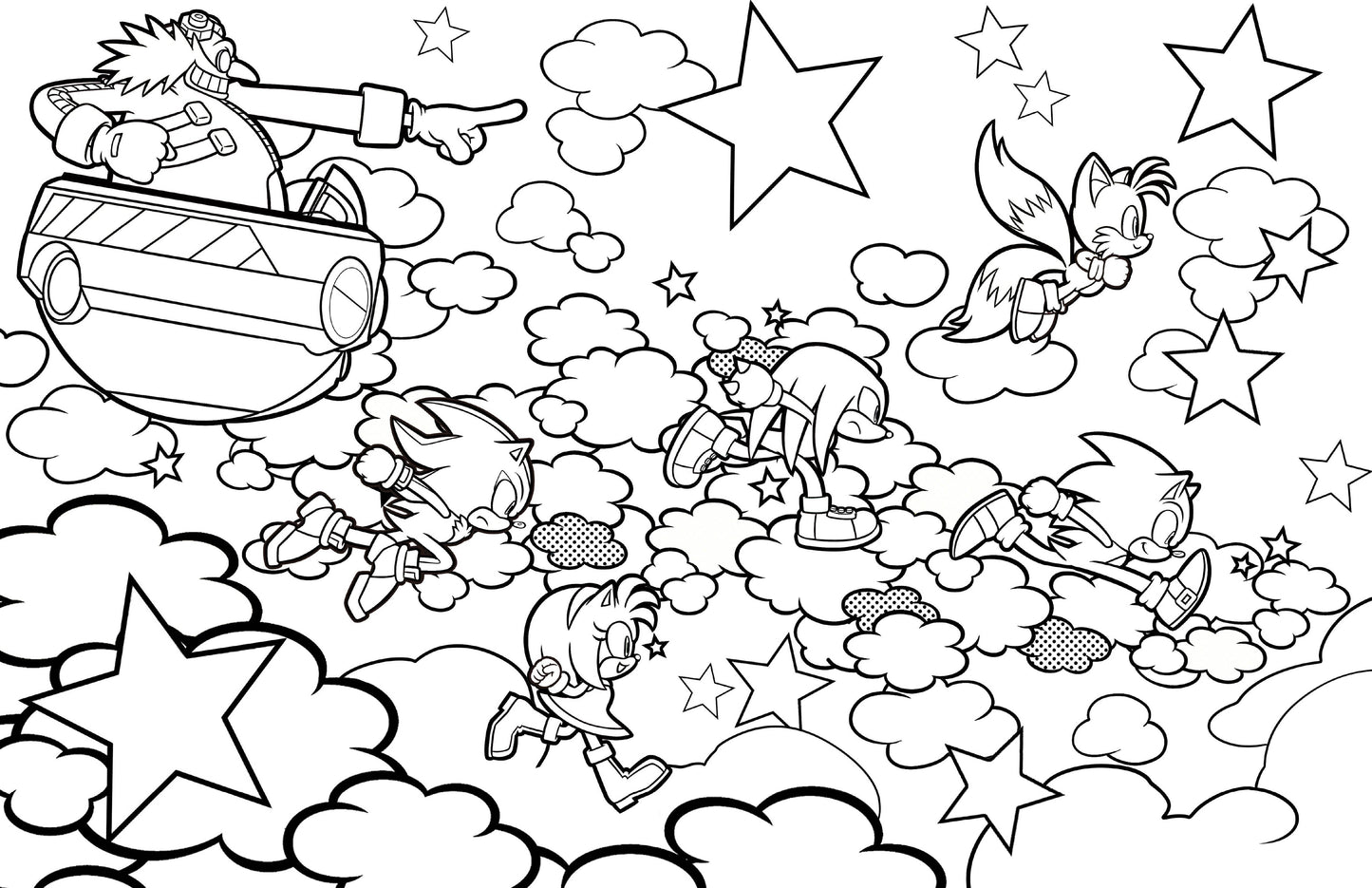 Adult Coloring Book - Sonic the Hedgehog