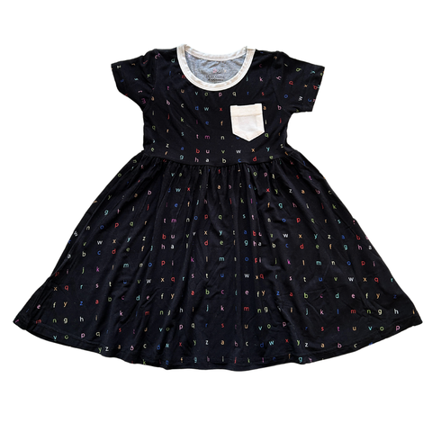 Playground Dress - Rainbow Typewriter