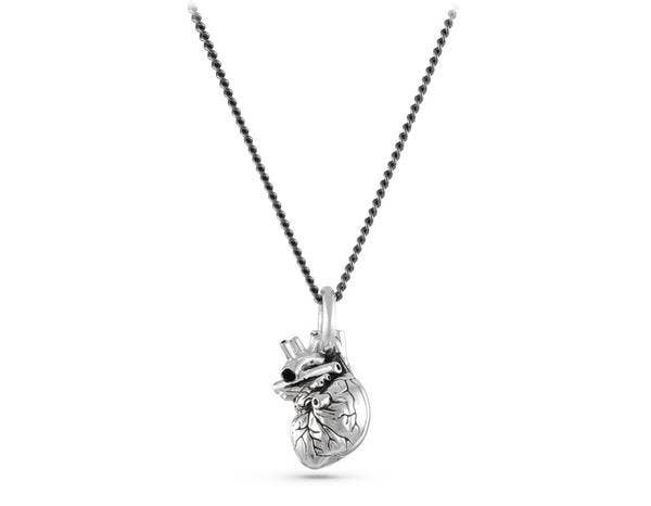 Jewelry - Small Anatomical Heart Necklace (Silver)