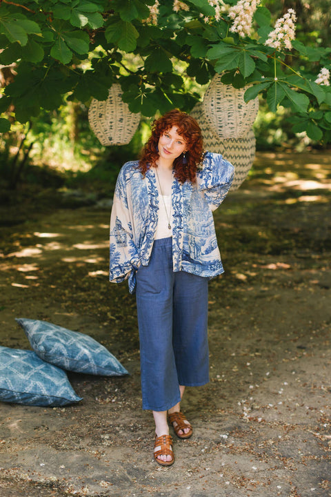 Pixie Duster Cropped Kimono - Let The Light In w/ Delft