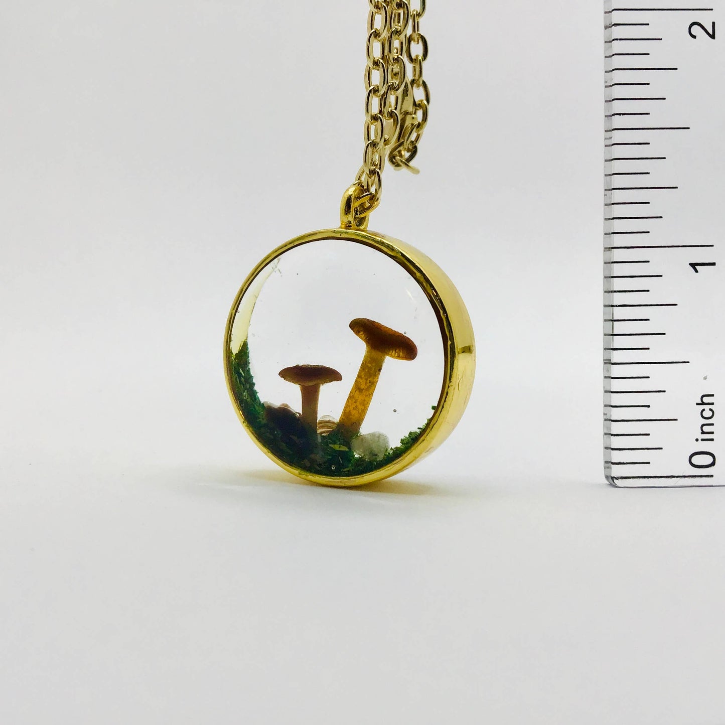 Curiosity Charm Necklace - Real Mushroom Gold # 4234