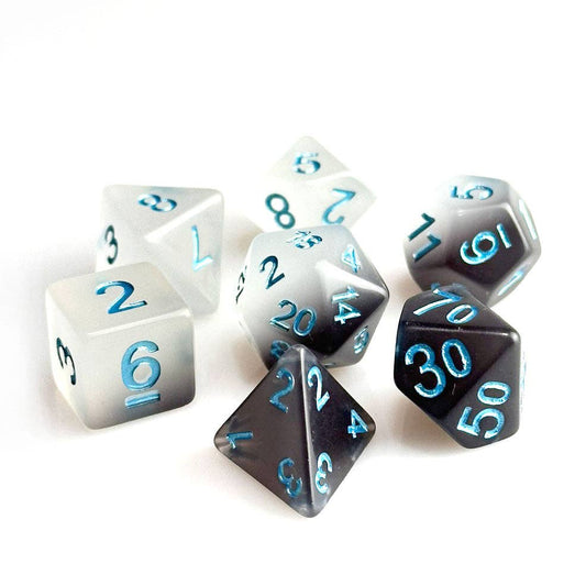 ChromaCasters Thermochromic Dice Set - Shadowcloud (Dark Gray to Clear)