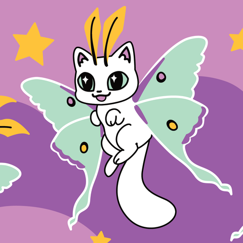 Crew Socks - Kitty Moths