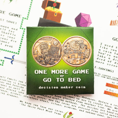 Decision Maker Coin - One More Game/Go to Bed