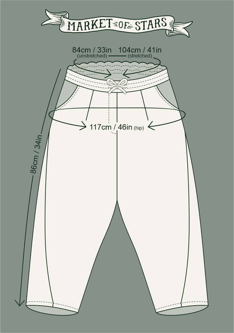 Milk & Honey Boho Linen Cropped Pants - Bee Sunflower