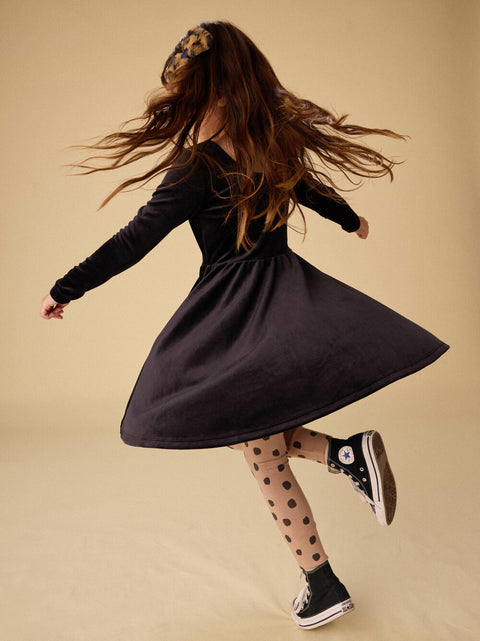 Velour Ballet Dress - Black