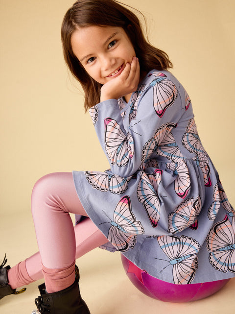 Wrap Dress (Long Sleeve) - Butterfly Dance