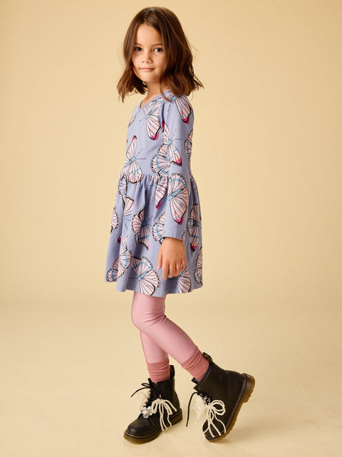 Wrap Dress (Long Sleeve) - Butterfly Dance