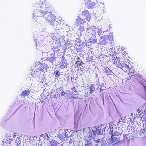 Ruffle Sunsuit - Lacy Lavender Floral