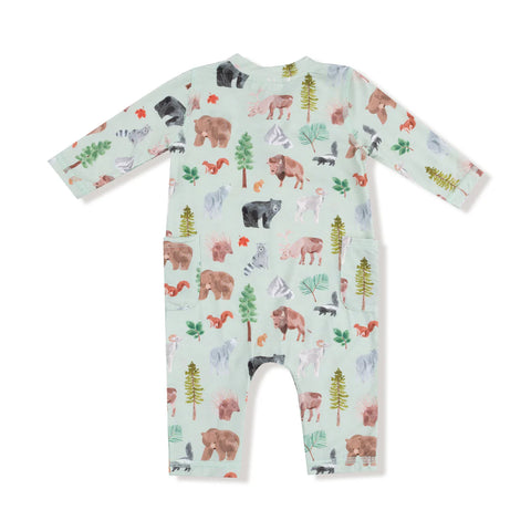 Uni Romper - American Woodland Animals