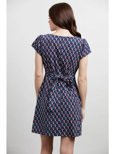 Dress - Blue Mushroom Corduroy With Pockets