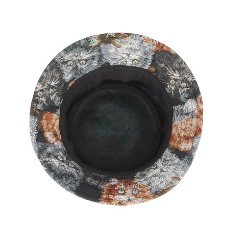 Bucket Hat - Vintage Tapestry Cat Jacquard