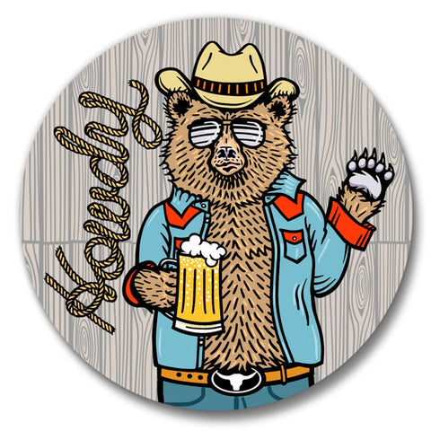Magnetic Bottle Opener - Howdy Cowboy Bear