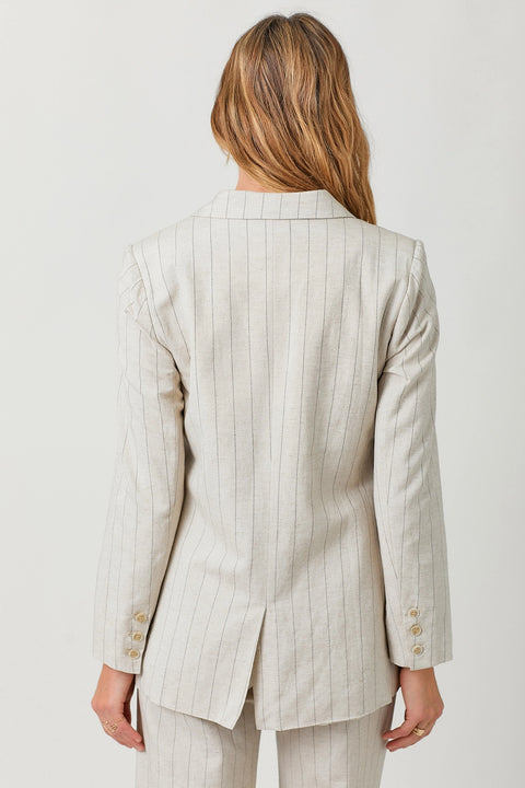 Blazer - Double Breasted Tailored Sand