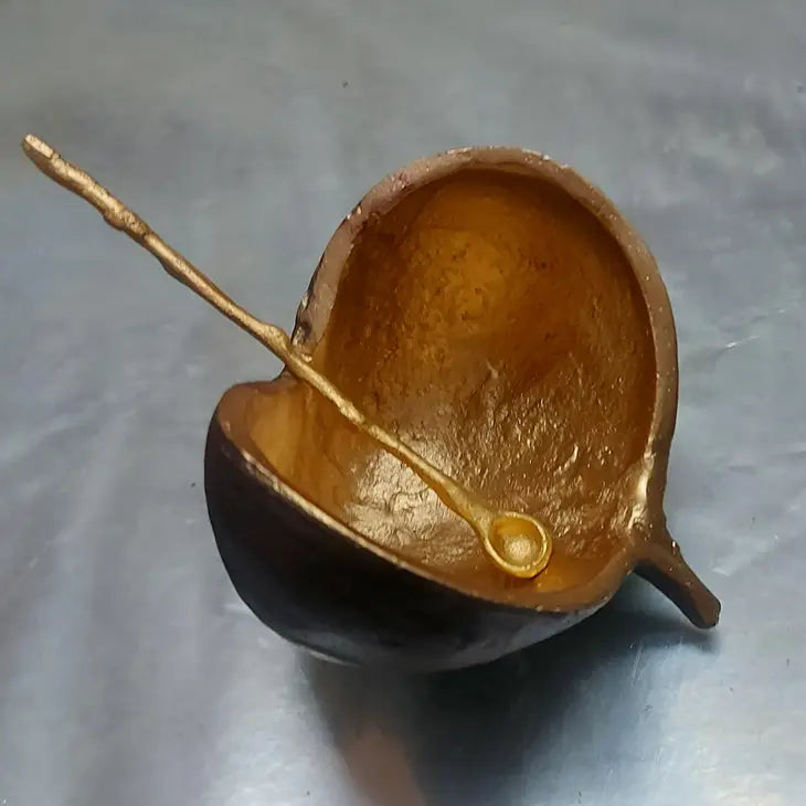 Home Decor - Pod Bowl with Gold Spoon