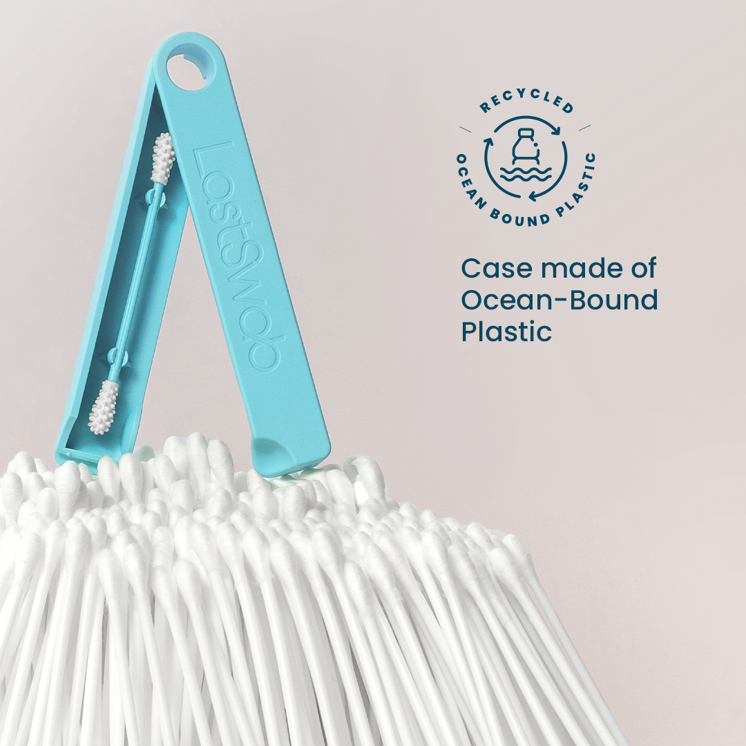 LastSwab Original - Reusable Cotton Swabs for Ear Cleaning: Whale Blue