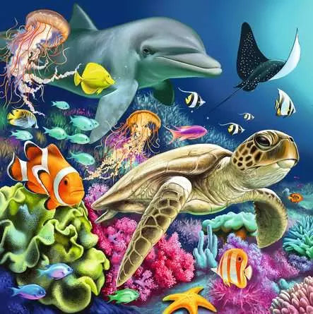 Puzzle Set - Underwater Splendor (3 x 49pc)