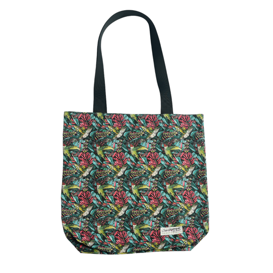 Canvas Shopping Tote - Flying Jewels Hummingbirds