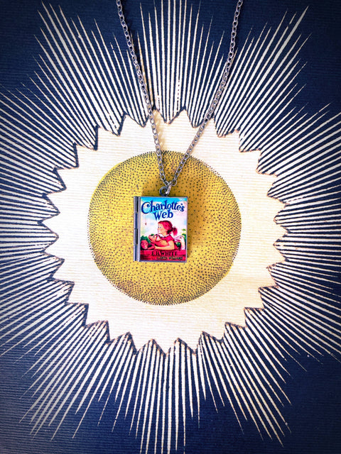 Book Locket - Charlotte's Web (Stainless Steel)