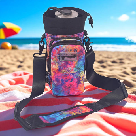 Water Bottle Carrier - Tie-Dye Bloom