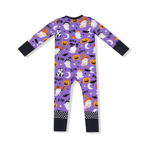 Coverall (2 Way Zipper) - Costumed Ghost Purple Glow in the Dark