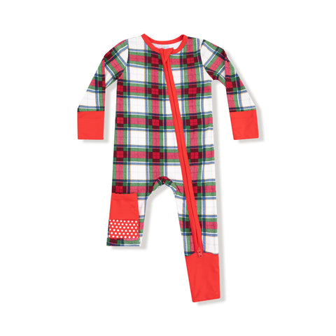 Coverall (2 Way Zipper) - Holiday Plaid