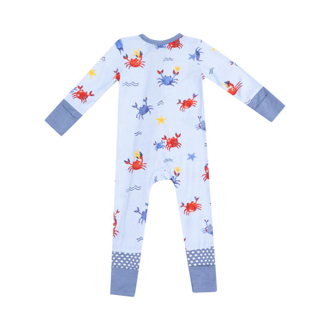 Last One - Size 18/24M: Coverall (2 Way Zipper) - Crayon Crabs