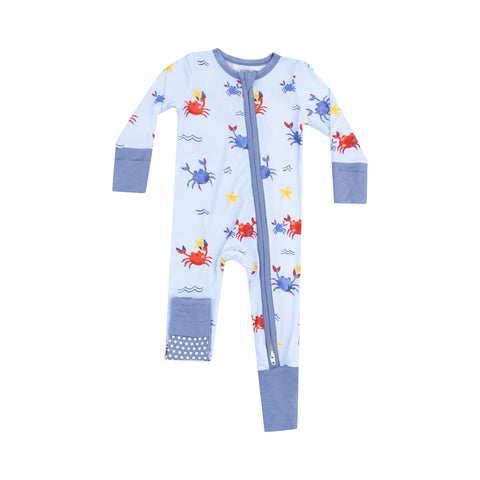 Last One - Size 18/24M: Coverall (2 Way Zipper) - Crayon Crabs