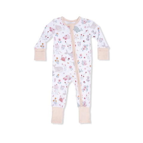 Convertible Coverall (2 Way Zipper) - Garden Sea Creatures