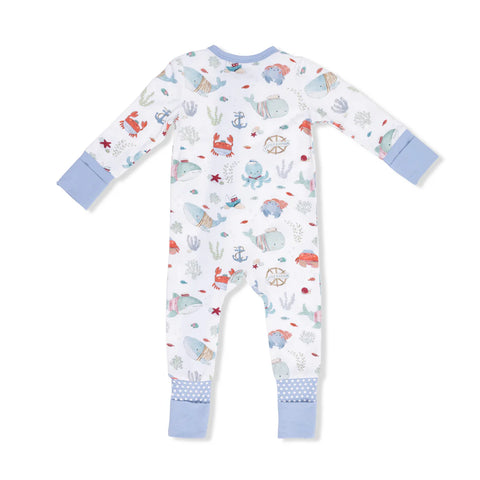 Convertible Coverall (2 Way Zipper) - Sailor Sea Creatures