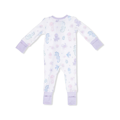Convertible Coverall (2 Way Zipper) - Floral Sea Creatures