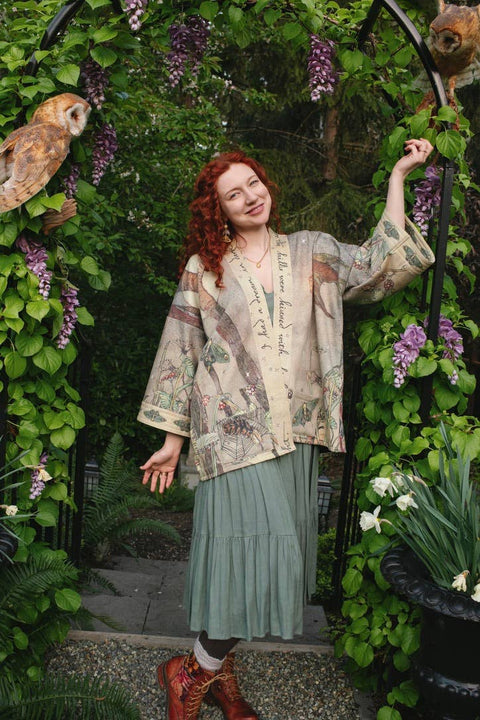 Fleece Cottage Cardigan Kimono Jacket - Lovelight