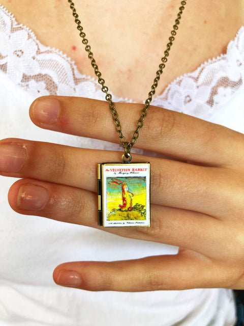 Necklace - Book Locket: The Velveteen Rabbit Bronze