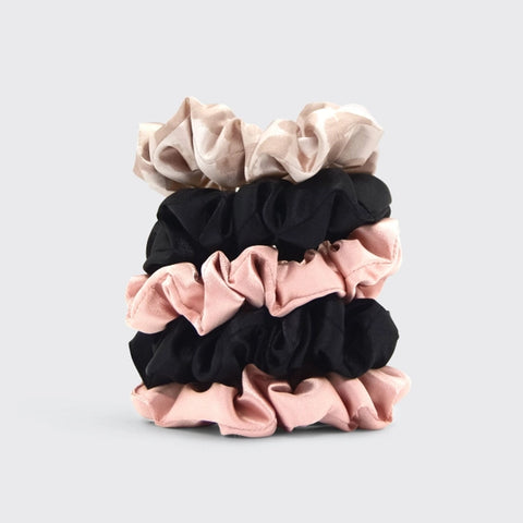 Satin Sleep Scrunchies - 5pc Assorted