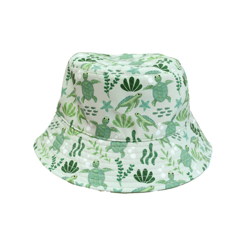 Bucket Hat (Kids) - Save the Sea Turtles and Lucky Green Reversible