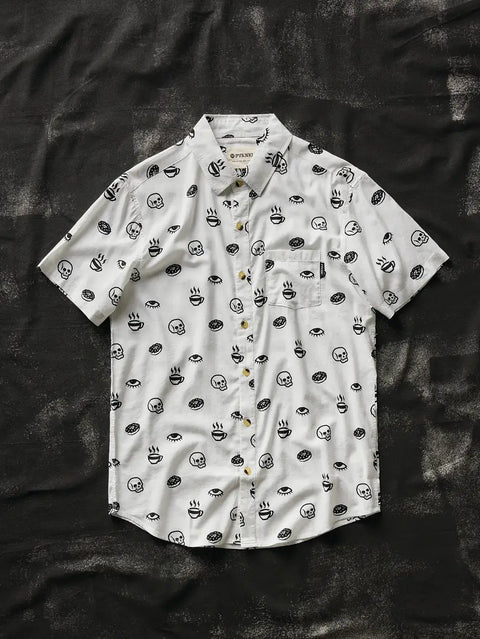 Casual Button Down Shirt - Morning Glory Coffee (Women's)