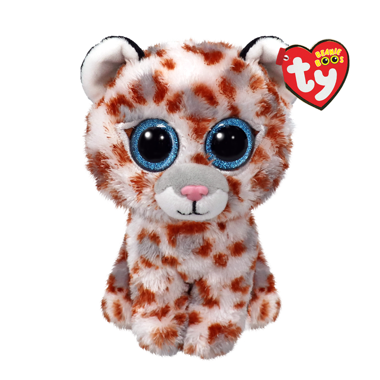 Stuffed Animal - Beanie Boo Coco White Leopard 6"