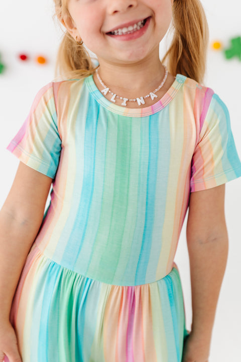 Kid's Jumpsuit - Rainbow Stripe