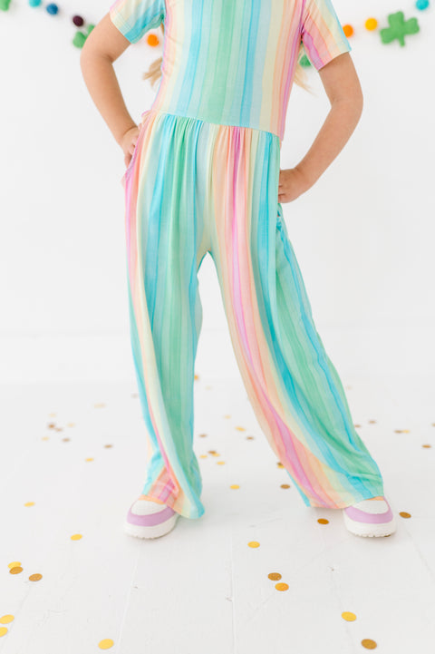 Kid's Jumpsuit - Rainbow Stripe