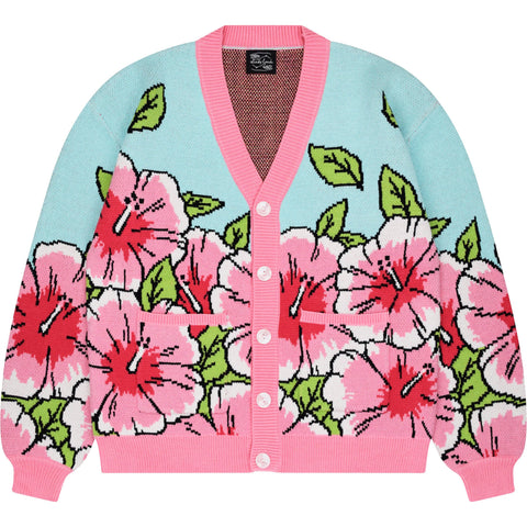 Cardigan - Pink Hibiscus