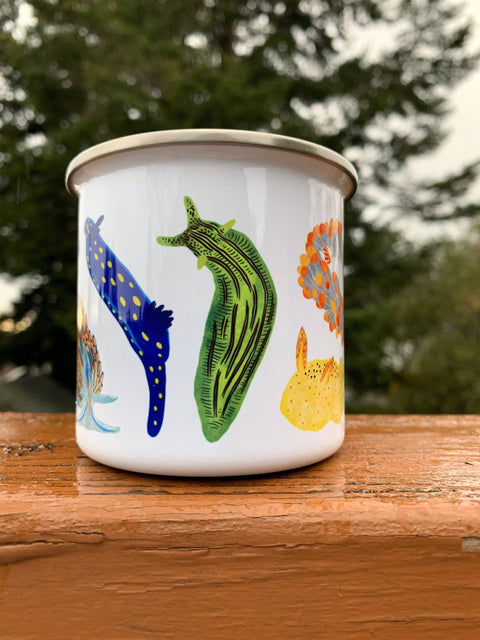 Camping Mug (Metal) - Nudibranch 12 oz
