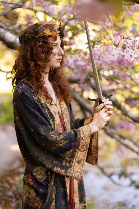 Opera Duster Robe - The Messenger with Joan of Arc & Florals