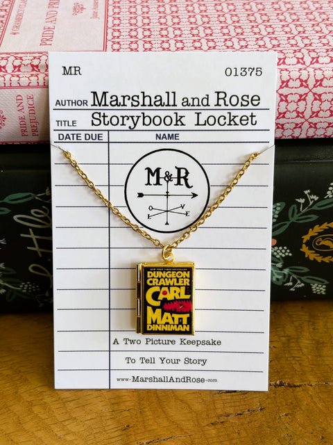 Necklace - Book Locket: Dungeon Crawler Carl Brass